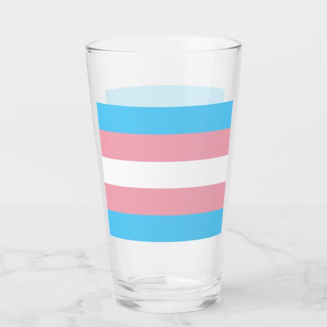 Transgender-Pride-Markierung Glas (Vorderseite)