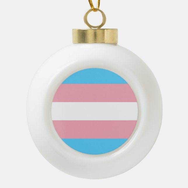 Transgender-Pride-Markierung Keramik Kugel-Ornament (Vorderseite)