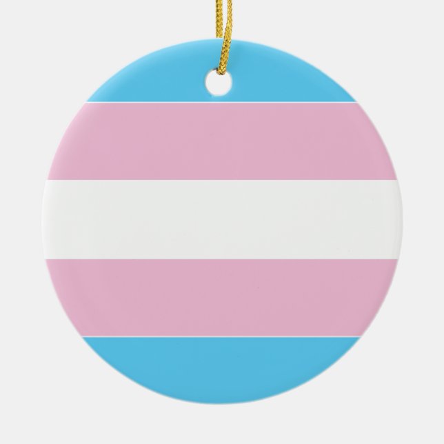 Transgender-Pride-Markierung Keramik Ornament (Vorne)
