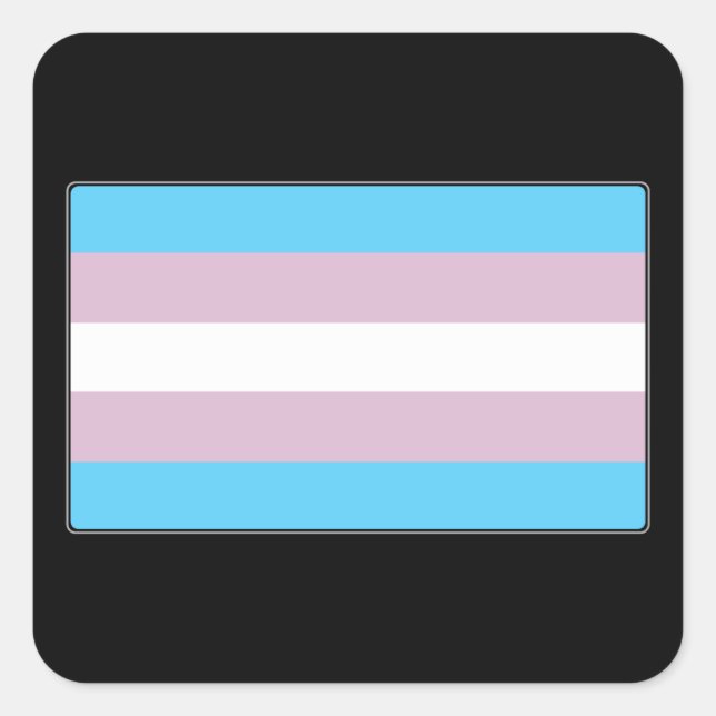 Transgender-Pride-Markierung Quadratischer Aufkleber (Vorderseite)