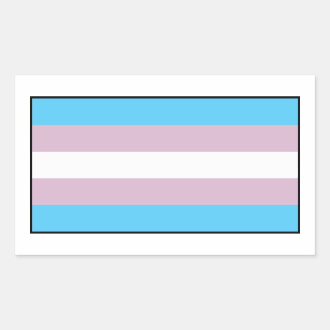 Transgender-Pride-Markierung Rechteckiger Aufkleber (Vorderseite)