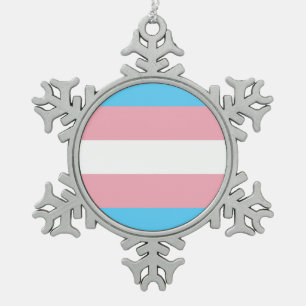 Transgender-Pride-Markierung Schneeflocken Zinn-Ornament