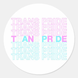 Transgender Pride Runder Aufkleber