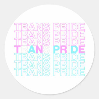 Transgender Pride Runder Aufkleber