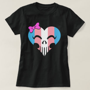 Transgender Pride Skully Women T-Shirt