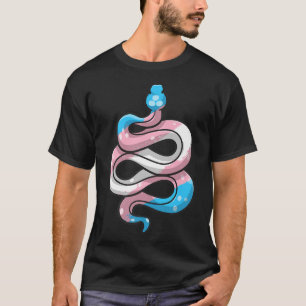 Transgender Pride Stuff Trans Flag Schlange Reptil T-Shirt