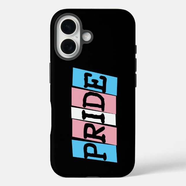 Transgender-Pride-Text iPhone 16 Hülle (Rückseite)