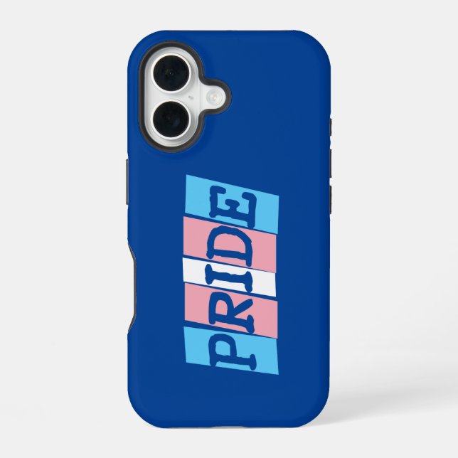 Transgender-Pride-Text iPhone 16 Hülle (Rückseite)