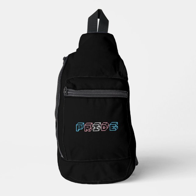 Transgender pride text sign  crossbody bag (Vorderseite)