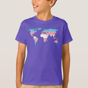 Transgender Pride World Map Sweatshirt T-Shirt