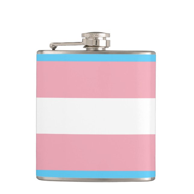 Transgender Prilag - LGBT-Regenbogen Flachmann (Vorderseite)