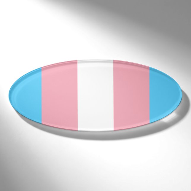 Transgender Prilag - LGBT-Regenbogen Namenschild (Vorderseite)