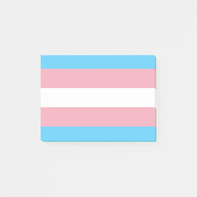 Transgender Prilag - LGBT-Regenbogen Post-it Klebezettel (Vorderseite)