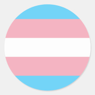 Transgender Prilag - LGBT Trans Rainbow Runder Aufkleber