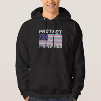 Transgender  Protect Trans Kids  American Flag Pri Hoodie