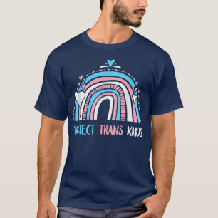 Transgender Protect Trans Kids Rainbow Heart Equal T-Shirt