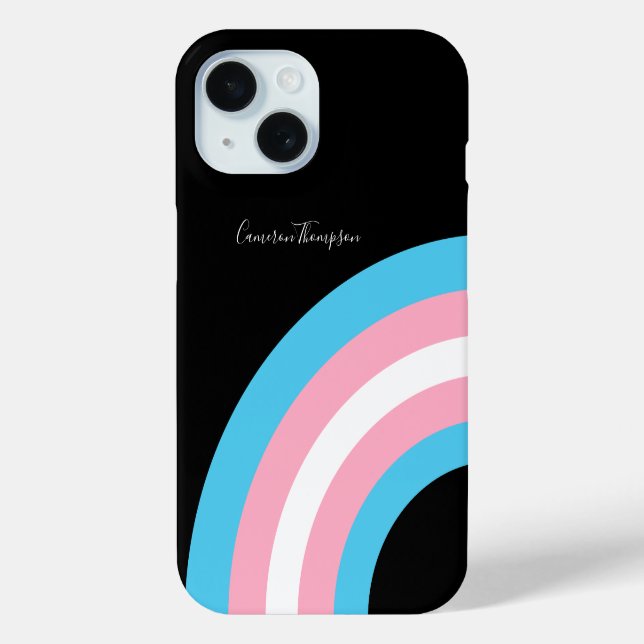Transgender Rainbow Arc Prix Flag Personalisiert Case-Mate iPhone Hülle (Rückseite)