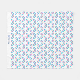 Transgender Rainbow Prilag Monogram Black Fleecedecke