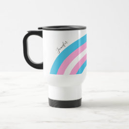 Transgender-Regenbogen-Flagge Personalisiert Reisebecher