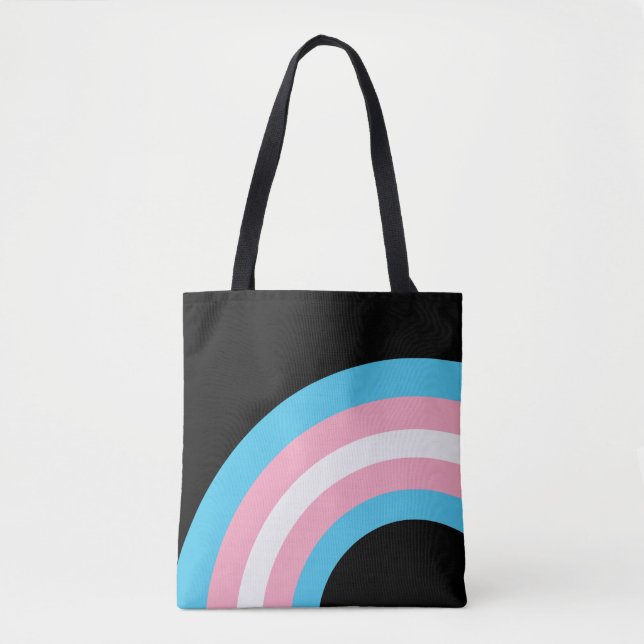 Transgender-Regenbogenfarbenflagge Tasche (Vorderseite)