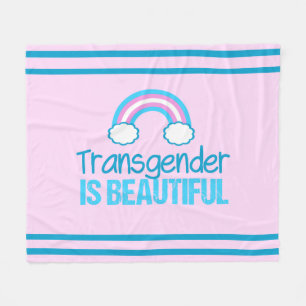 Transgender-schöner Regenbogen Fleecedecke
