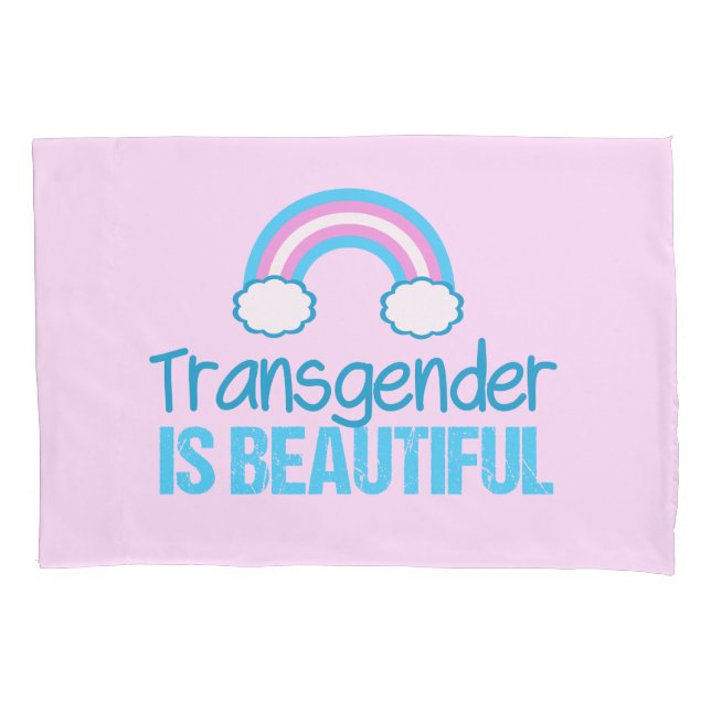 Transgender-schöner Regenbogen Kissenbezug (Vorderseite)
