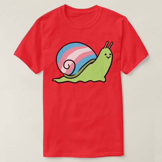 Transgender Snail Trans Pride  T-Shirt (Design vorne)