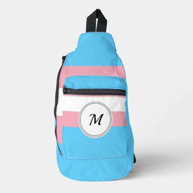 Transgender-Stolperflagge Crossbody Bag (Vorderseite)