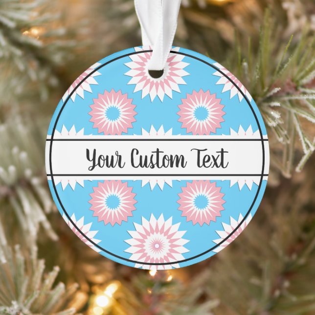 Transgender-Stolz-Blaue Blume Ornament (Baum)