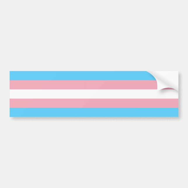 Transgender-Stolz-Flagge Autoaufkleber (Vorne)