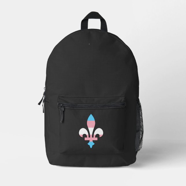 Transgender Stolz fleur-de-lis  Bedruckter Rucksack (Vorderseite)