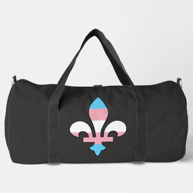 Transgender Stolz Fleur-de-lis Duffle Bag (Vorderseite)