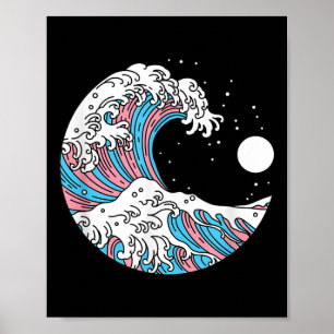 Transgender-Stolz Lgbtq Trans Flagge - Japanische  Poster