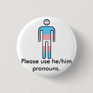 Transgender-Stolz-/Pronomen-Knopf Button