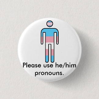 Transgender-Stolz-/Pronomen-Knopf Button