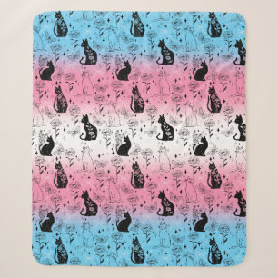 Transgender Stolz Schwarze Katze - Mystische Hexer Sherpadecke