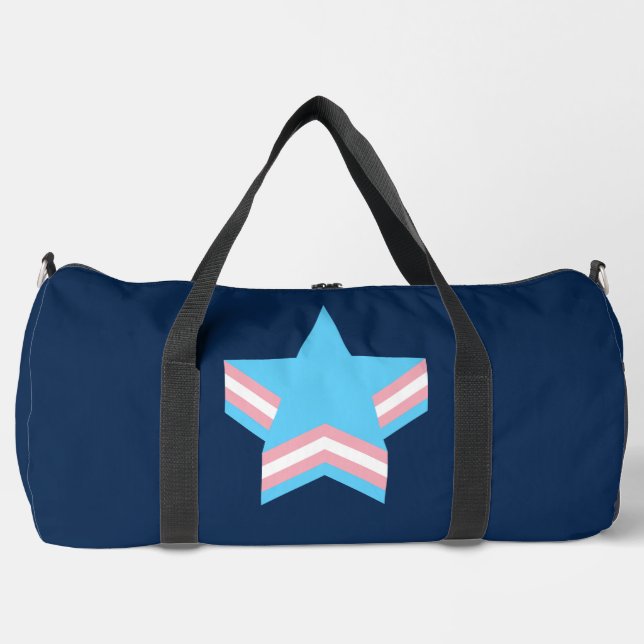 Transgender Stolz Sterne Duffle Bag (Vorderseite)