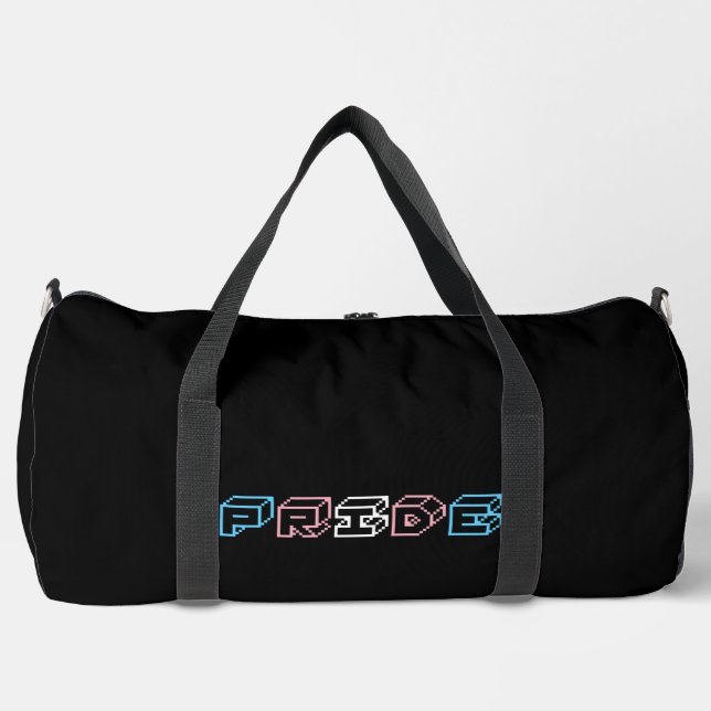 Transgender-Stolz-Textschild  Duffle Bag (Vorderseite)
