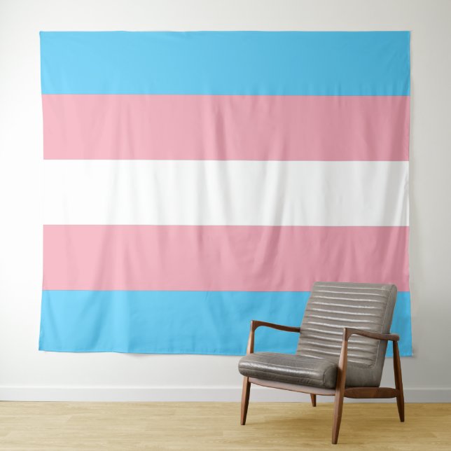 Transgender-Stolzflagge horizontal Wandteppich (Beispiel (Horizontal))