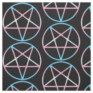 transgender Stolzflagge Pentagramm transgender Stoff