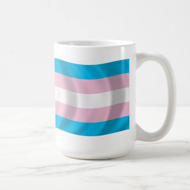 Transgender-Stolzflagge-Tasse Kaffeetasse (Rechts)