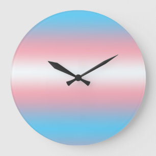 Transgender-Stolzflaggen-Musterdesign Große Wanduhr