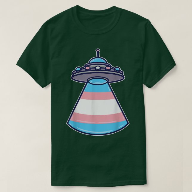 Transgender Ufo Trans Pride Space Monat T-Shirt (Design vorne)
