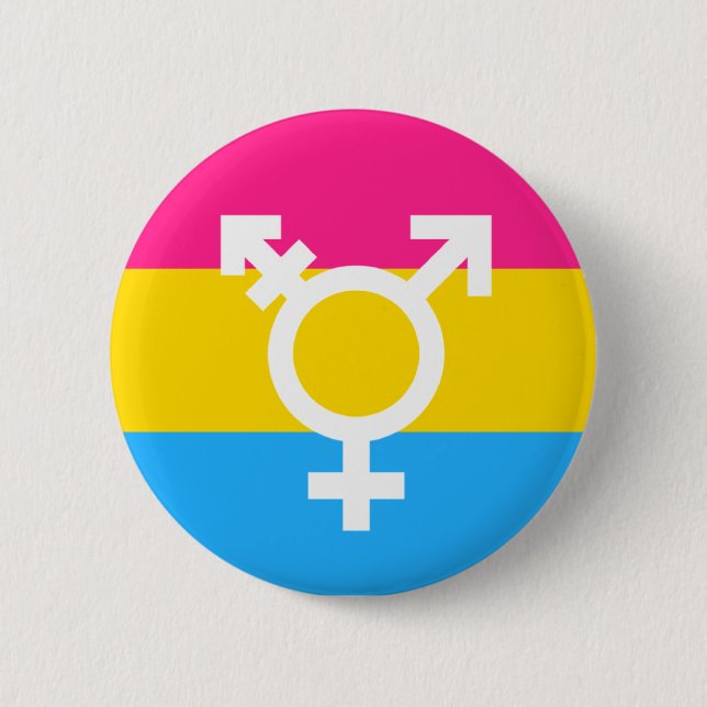 Transgender und Pan-Stolz-Flaggen-Knopf Button (Vorderseite)