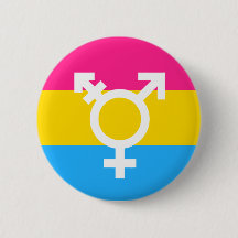 Transgender und Pan-Stolz-Flaggen-Knopf