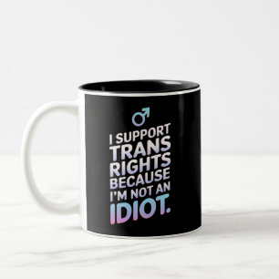 Transgender-Unterstützung für alle Trans-Pride-Fla Zweifarbige Tasse