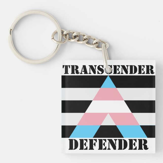 Transgender-Verteidiger-Verbündeter Schlüsselanhänger (Vorderseite)