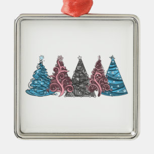 Transgender-Weihnachtsbäume Silbernes Ornament