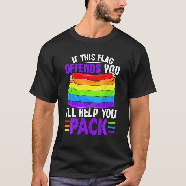 Transgender, wenn diese Flagge Sie beleidigt Trans T-Shirt (Vorderseite)