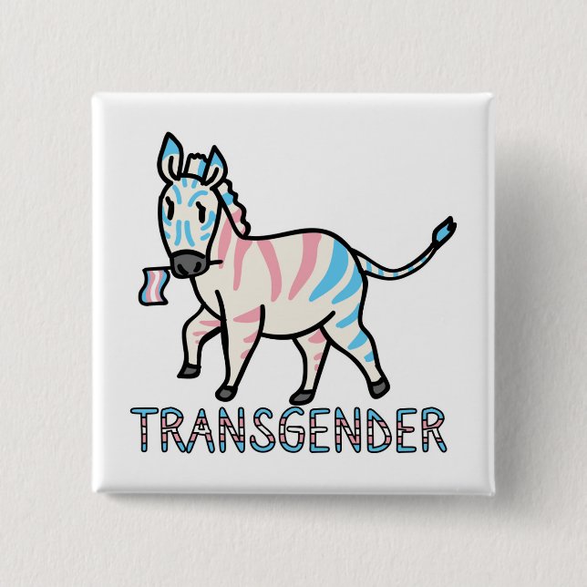 Transgender Zebra Button (Vorderseite)